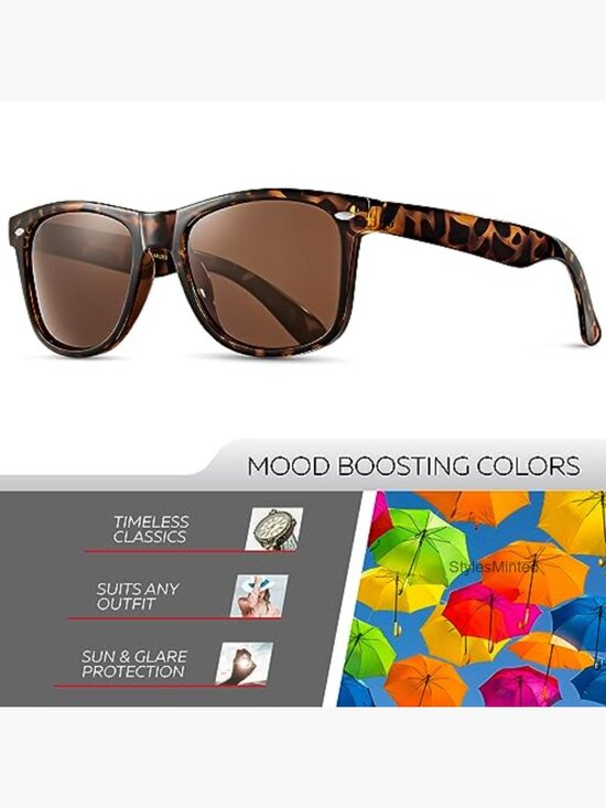 Polarized UV400 Square Vintage Sunglasses Unisex Retro Shades main image 7